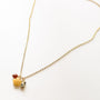 Collier Flora Aventurine Jaune, gros plan sur la pierre, Mahny bijoux pierres naturelles.