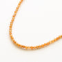 Collier Aventurine Orange gri-gris, détail de la composition, pierre véritable, signé Mahny.