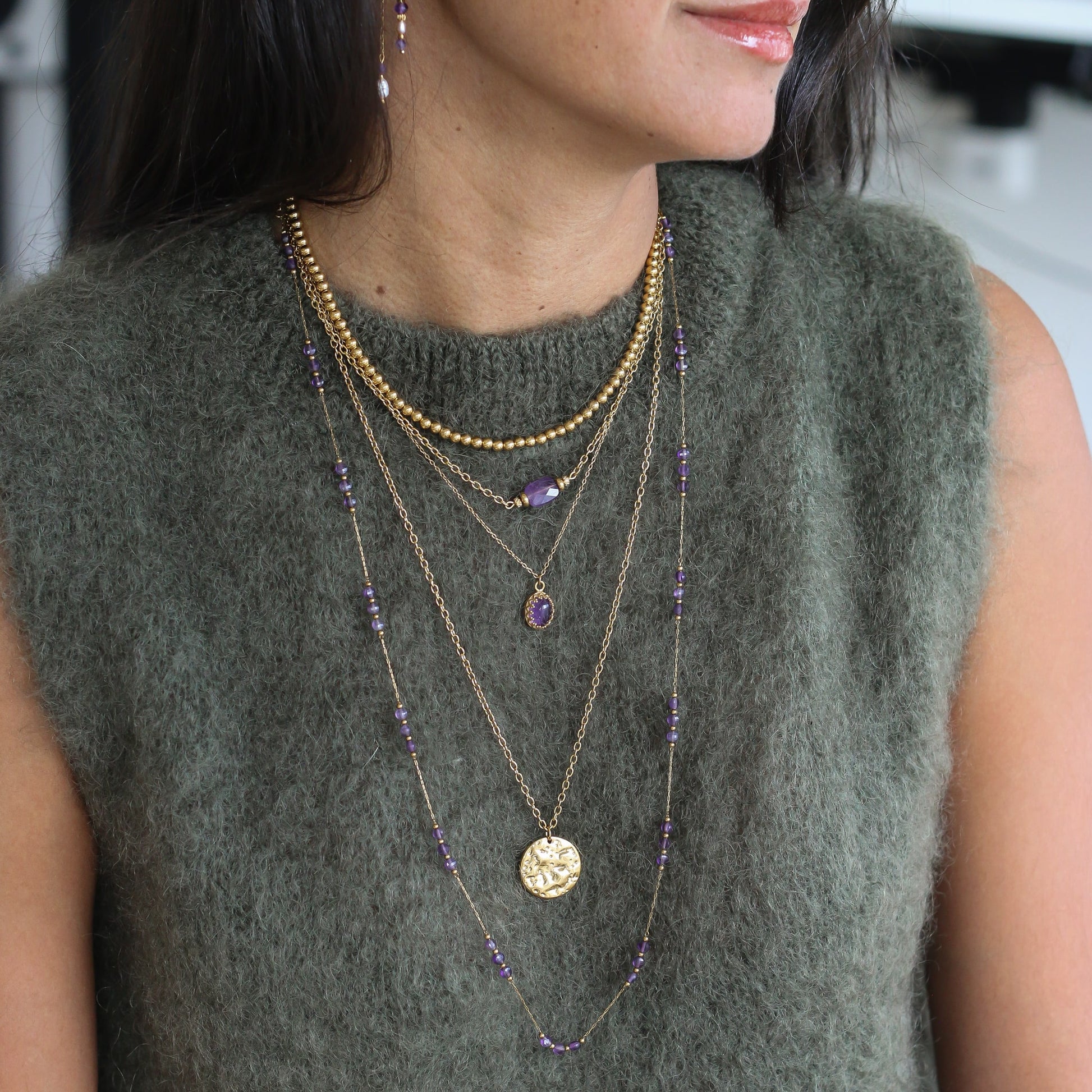 Collier Boules dorées le cadeau parfait pour la fête des mères