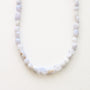 Collier en calcédoine bleue, bijou femme.