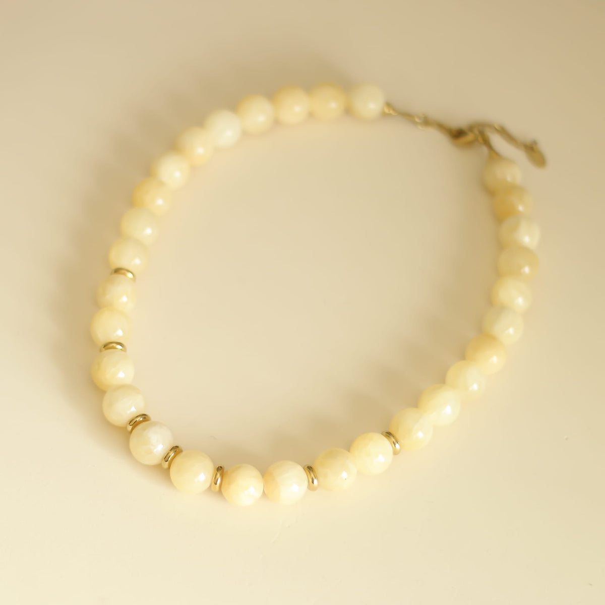 Collier Calcédoine Jaune chunky