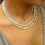 Collier en calcite verte, hypoallergénique.