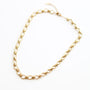 Collier chaîne dorée en acier inoxydable.
