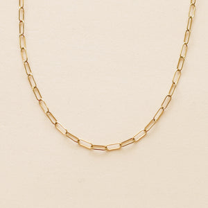 Collier Trombone Chaîne fine doré en acier inoxydable