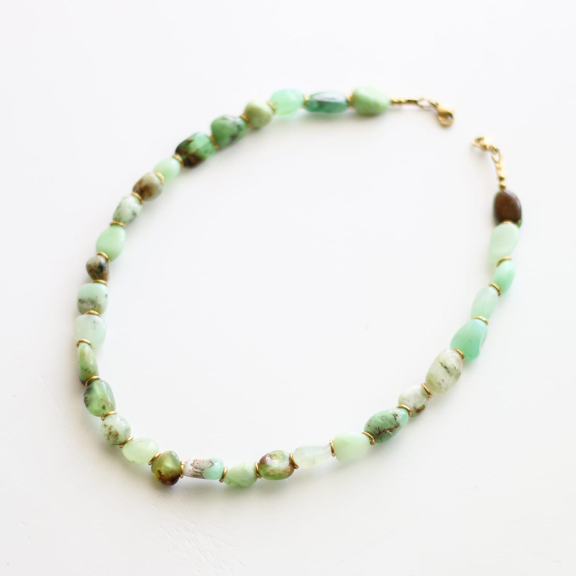 Collier Chrysoprase pierre