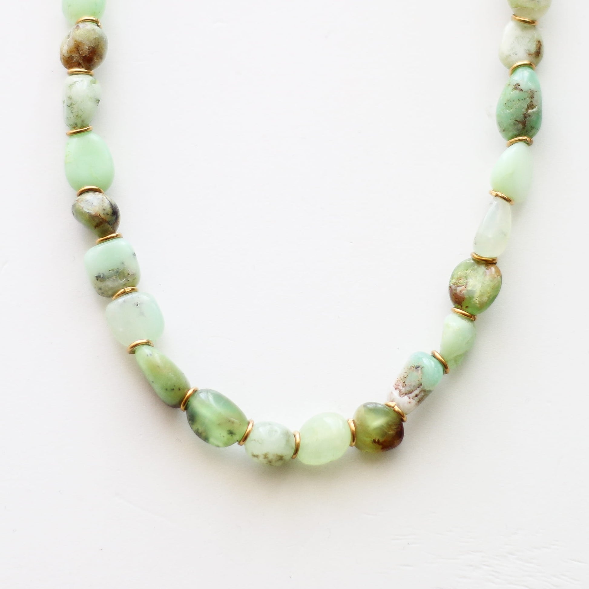 Collier Chrysoprase pierre