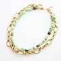 Collier en chrysoprase, assemblé à la main.