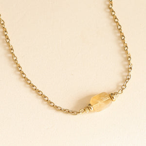 Collier chaîne Citrine le cadeau parfait pour un anniversaire