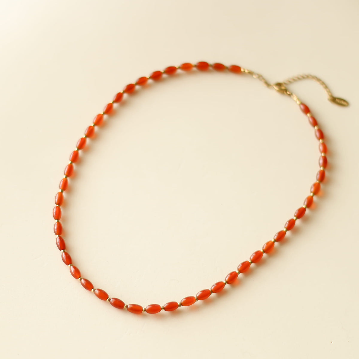 Collier Agate rouge perlé