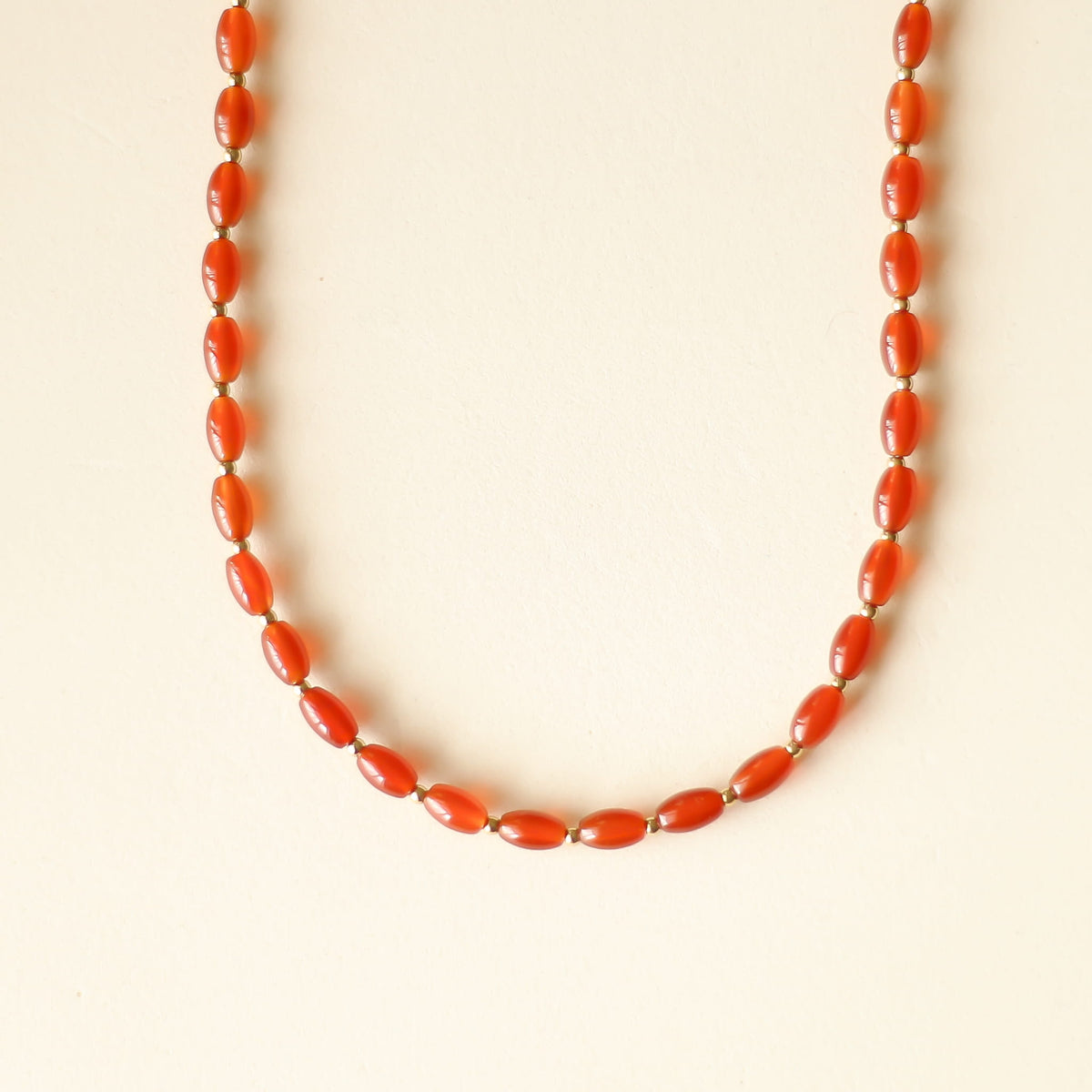 Collier Agate rouge perlé