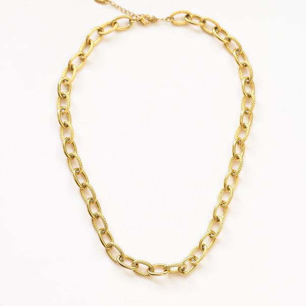 collier court chaine mixte acier bijou