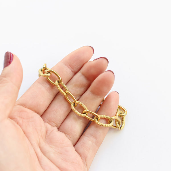 collier court chaine mixte acier cadeau
