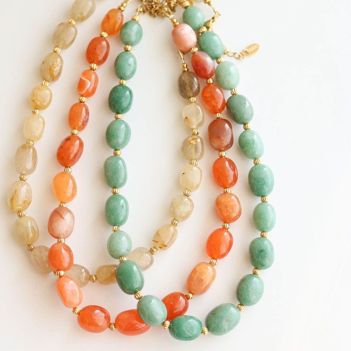 Collier Galets Quartz Rutile