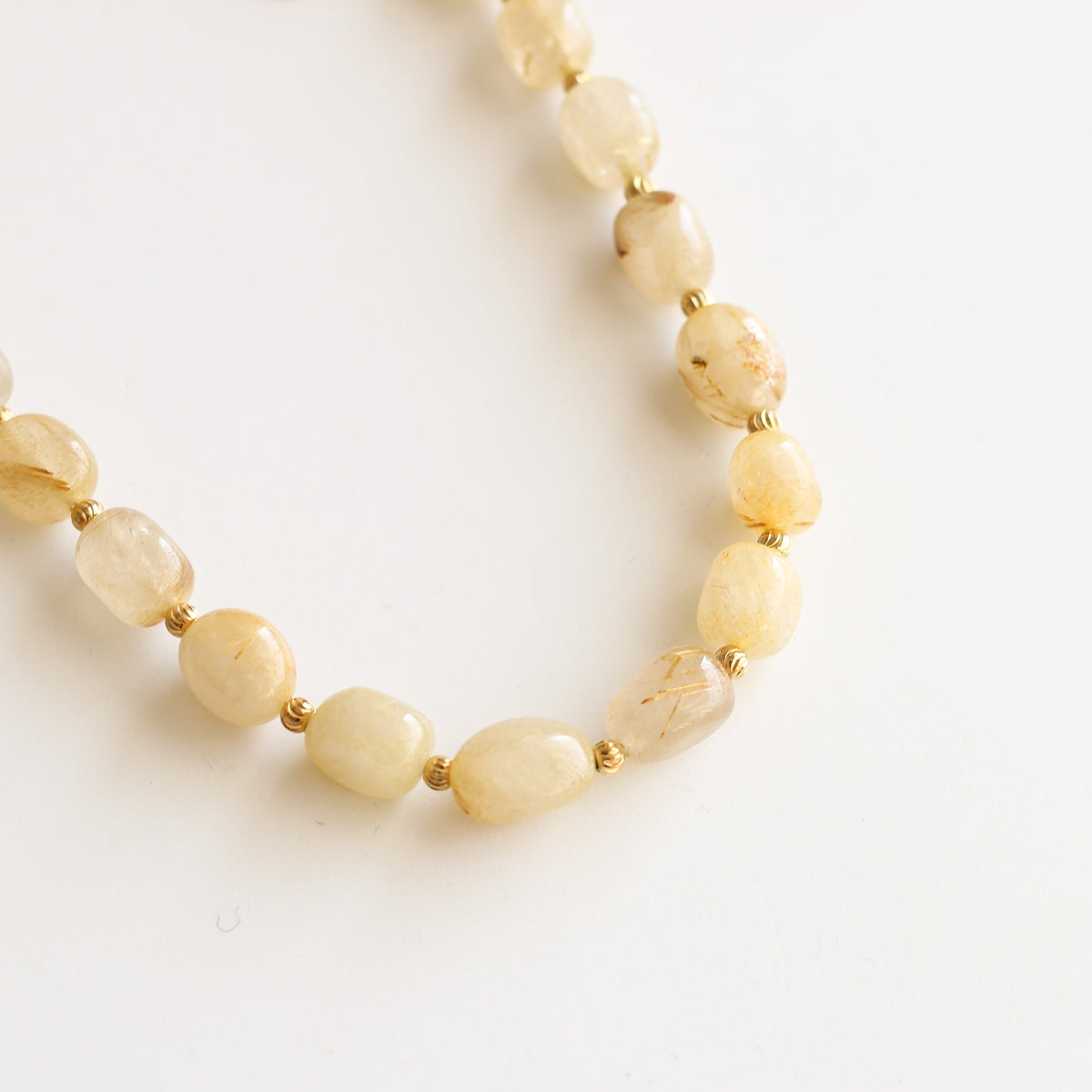 Collier Galets Quartz Rutile