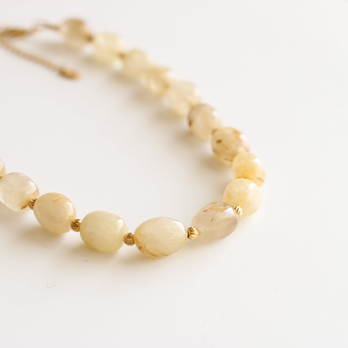 Collier Galets Quartz Rutile