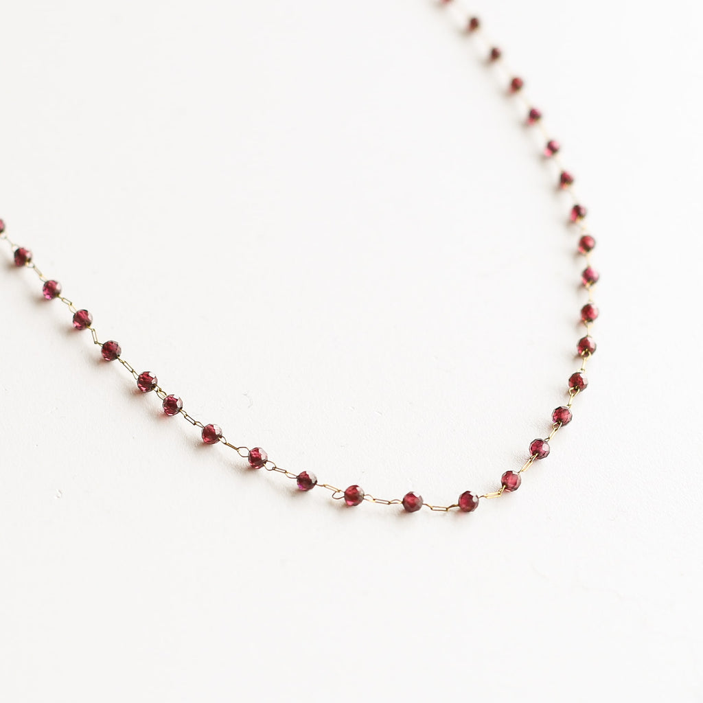 collier grenat marron rouge multi rang