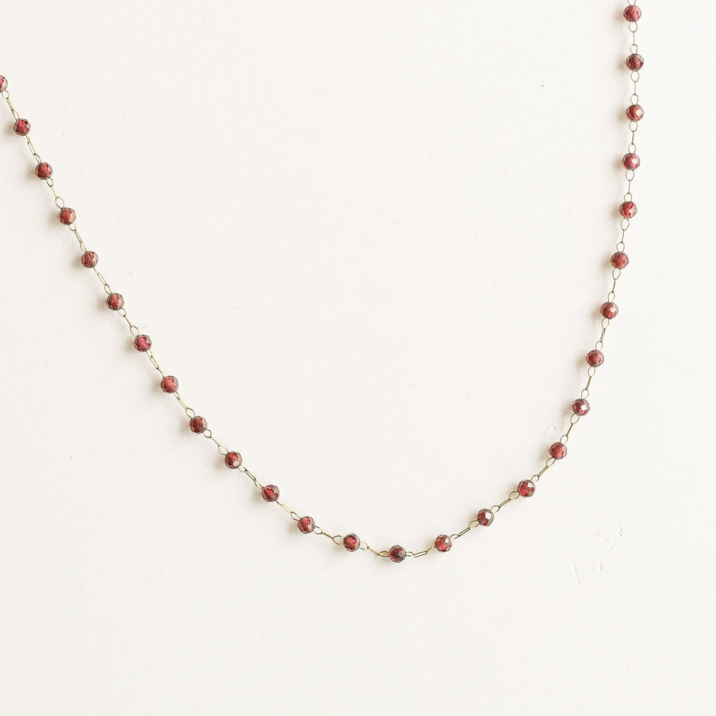 collier grenat marron rouge cadeau noël