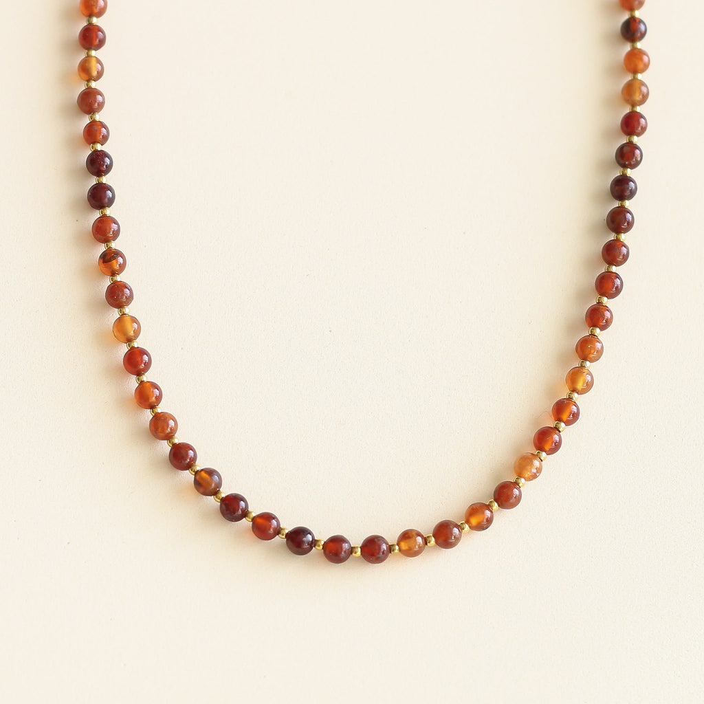 Collier 3 Rangs En Agate Verte-jaune-orange 8mm - 580 Carats - Fermoir Chrysoprase - Fabriqué En France