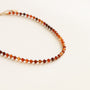 Collier Billie fin en Grenat orangé trendy pour le printemps