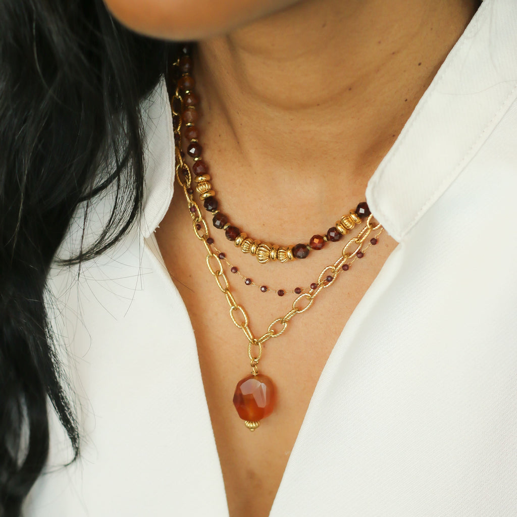 bijou grenat pierre cadeau lithothérapie collier