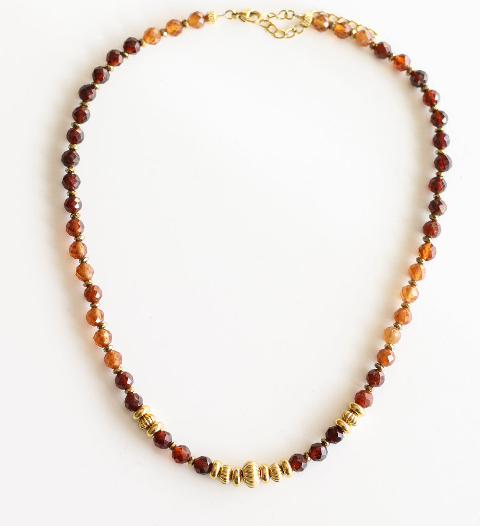 bijou grenat pierre cadeau collier hiver