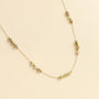 collier en Grenat vert et chaine en acier inoxydable fait main