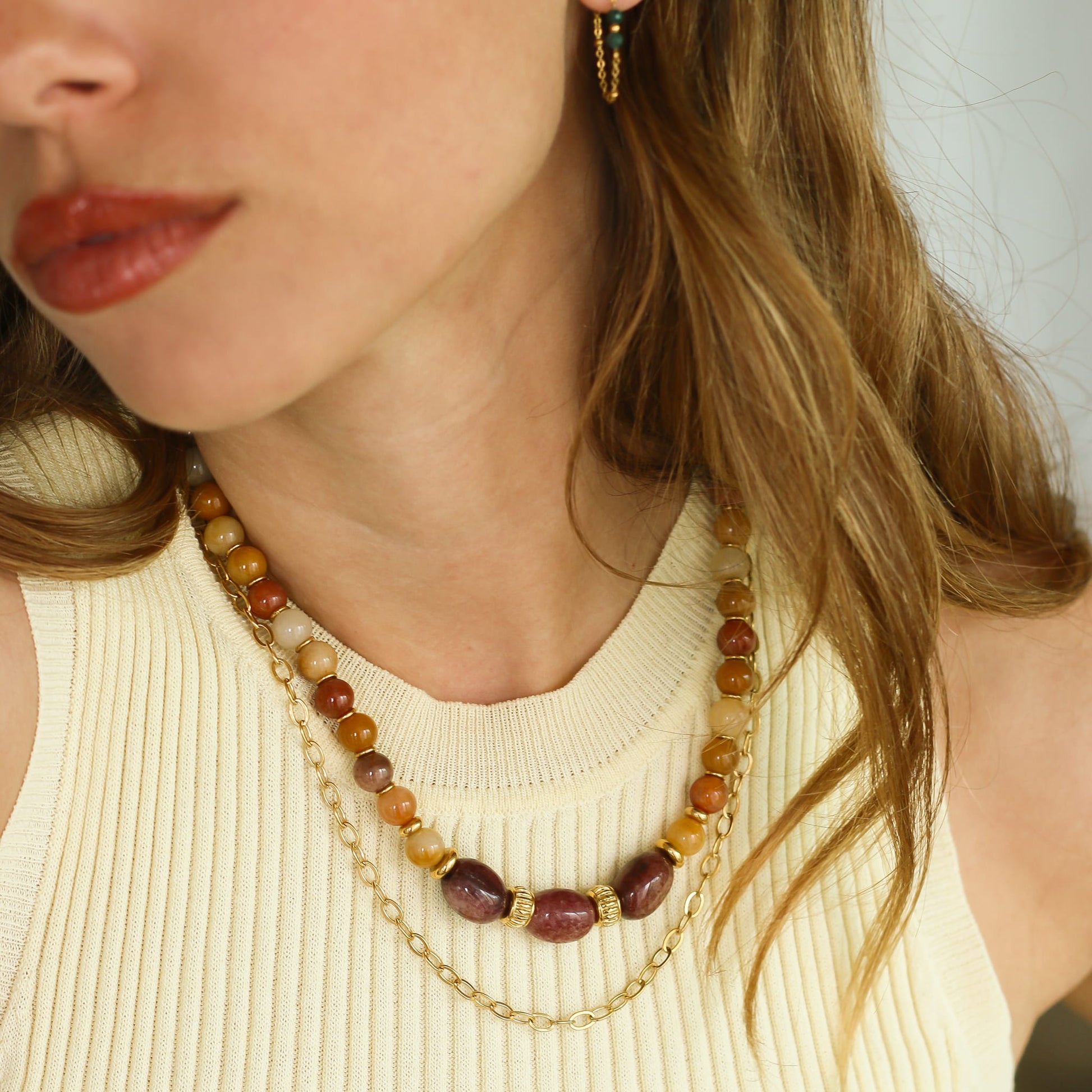 Collier chaîne ovale modulable