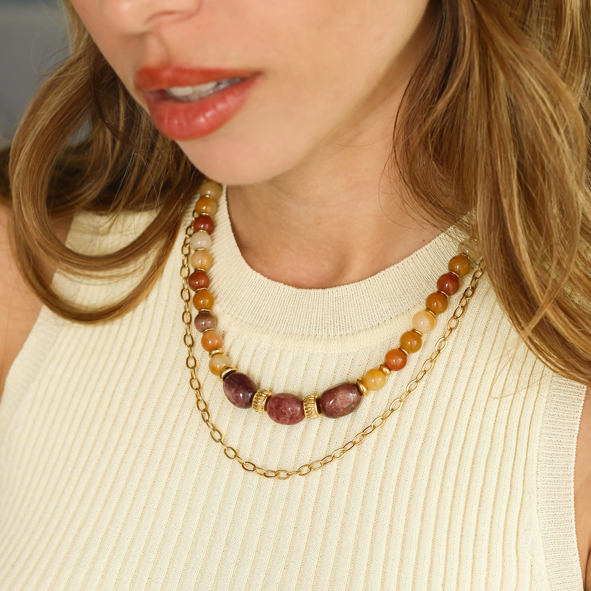 Collier chaîne ovale modulable
