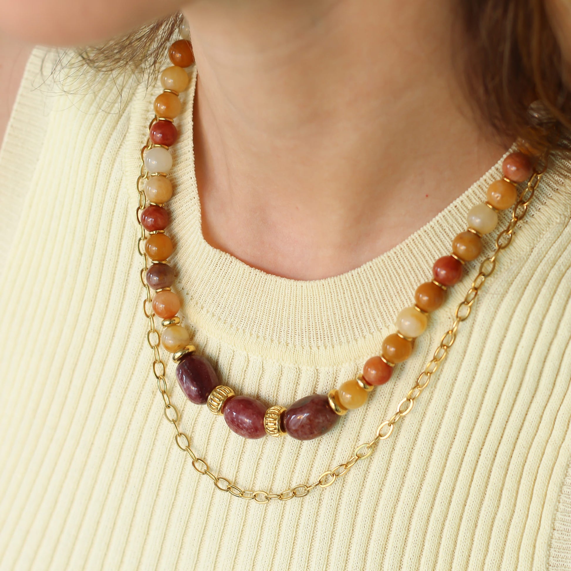 Collier chaîne ovale modulable