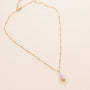 collier fait à la main en Kunzite et acier inoxydable pour un look trendy 
