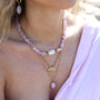 Collier en kunzite, bijou femme.
