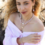 Collier en kunzite, pierre naturelle fine.