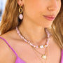 Collier en kunzite, hypoallergénique.