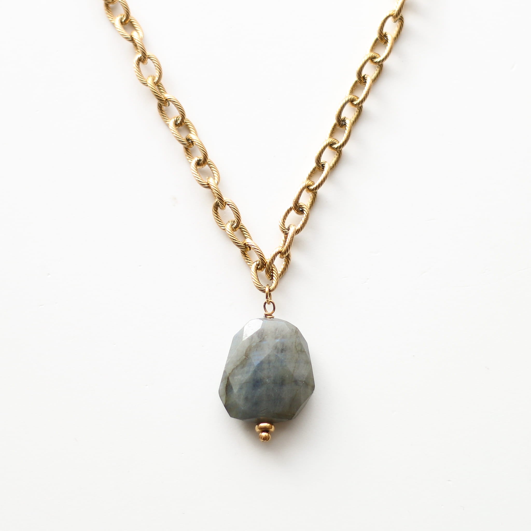 Collier chaîne Labradorite Unique