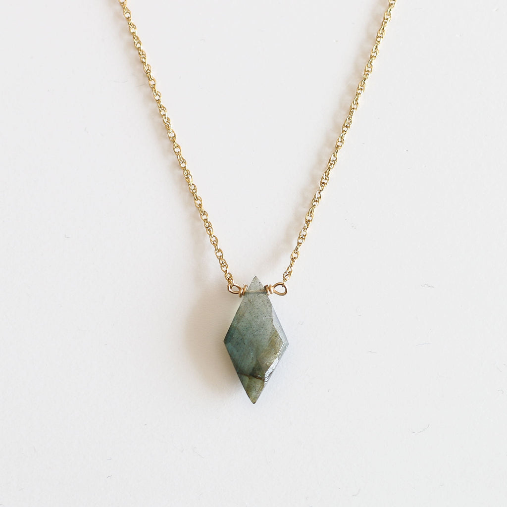 bijou labradorite pierre naturelle losange créatrice