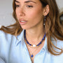 Collier Lapis Lazuli Nacre, vue alternative, Mahny bijoux pierre fine.