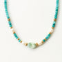 collier angélite perle bleu turquoise pierre