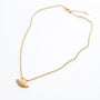 Collier à pendentif œil doré, acier inoxydable.