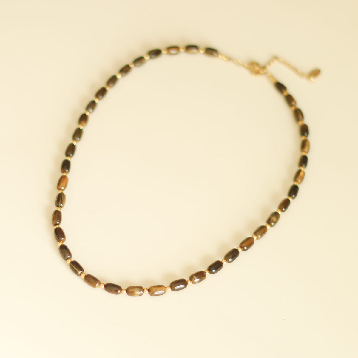 Collier Œil de tigre perlé