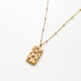 Collier Médaillon Lune, détail des pierres, création Mahny bijoux pierres semi-précieuses.