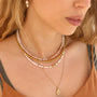 Collier en perle d'eau douce, création faite main.