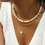Collier en perle d'eau douce, hypoallergénique.