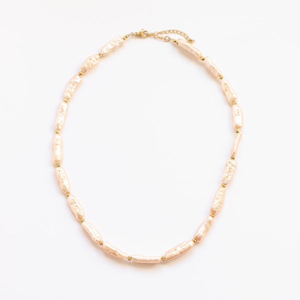 collier perle nacre acier bijou