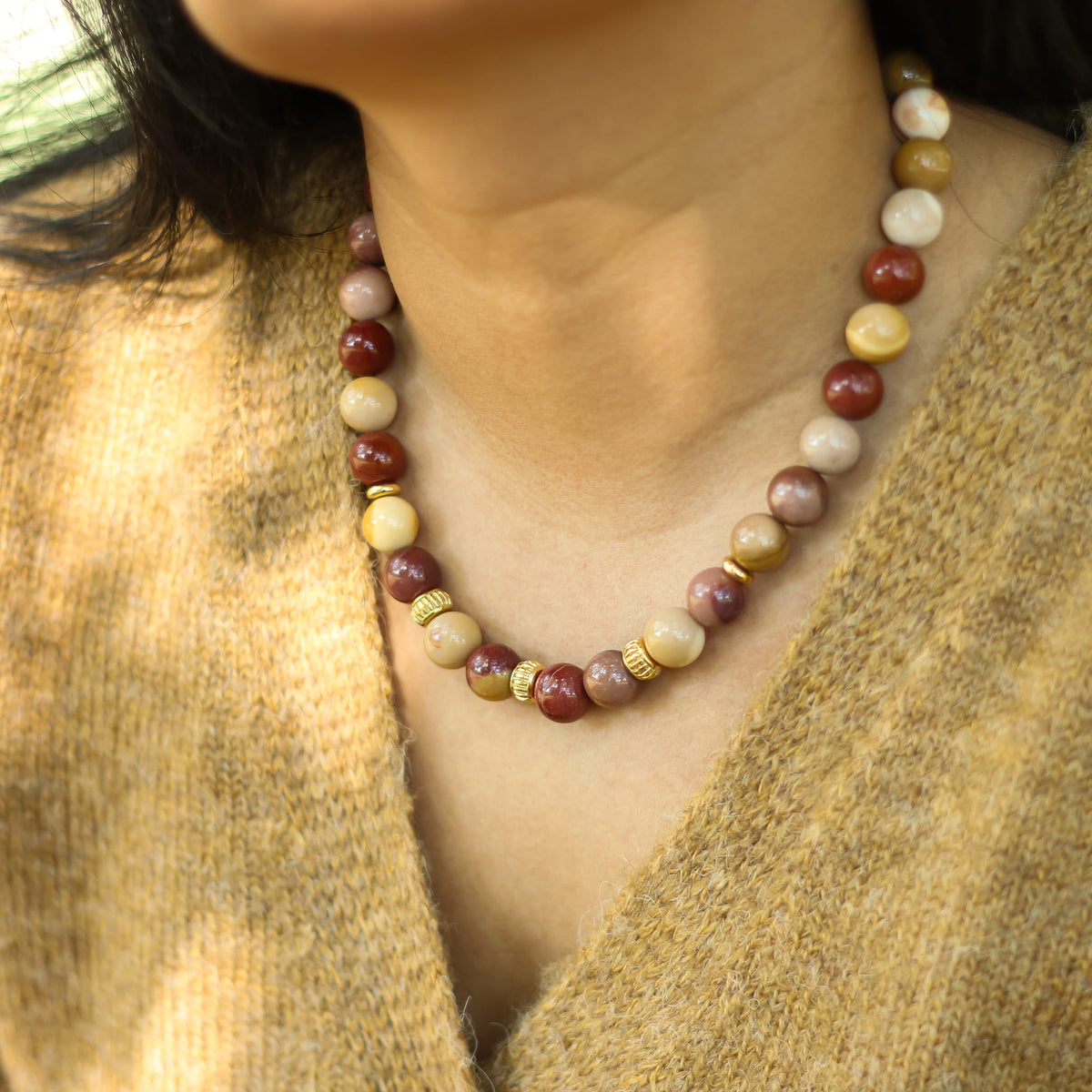 Collier Jaspe Mokaïte
