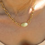 Collier en préhnite verte, bijou femme.