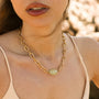 Collier en préhnite verte, création faite main.