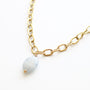 Collier en quartz bleu, hypoallergénique.