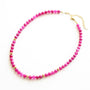 Collier en rubis, création faite main.