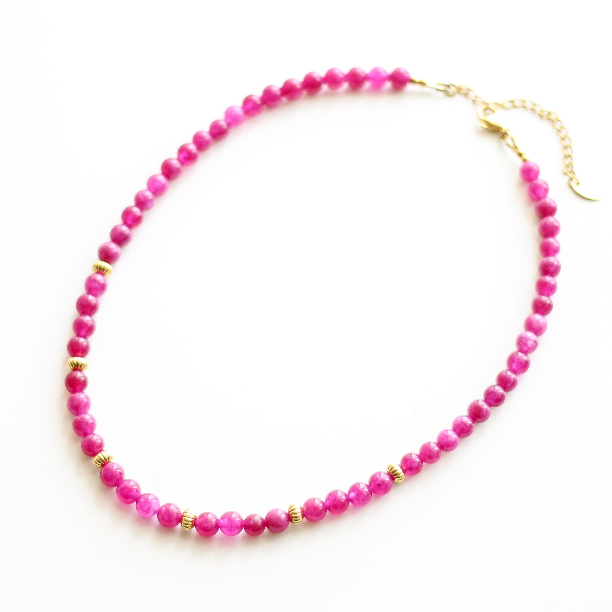 Collier en rubis, création faite main.