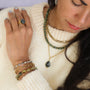 collier fait main par une créatrice parisienne en perles vertes naturelles 